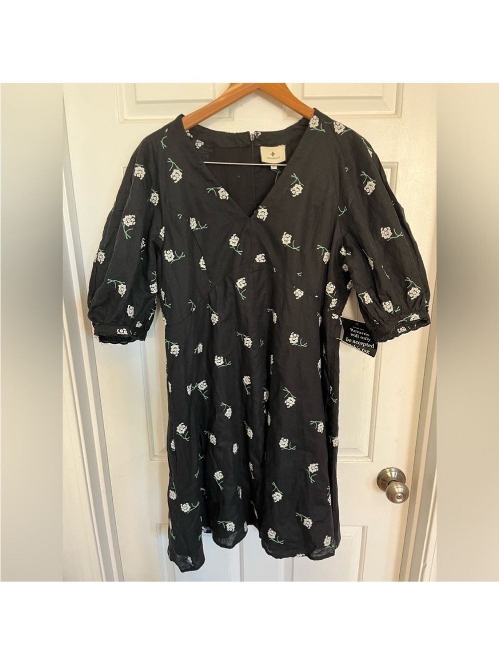 NEW Tuckernuck Black Baby's Breath Serena Mini Dress XL NWT Linen-Cotton - Picture 4 of 11